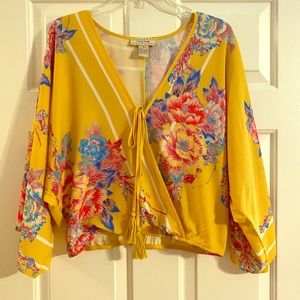 Yellow Long Sleeve Spring Top